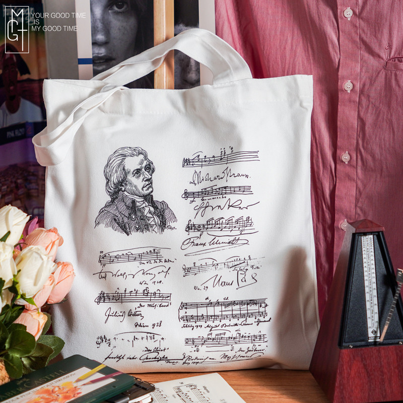 Bolsa de lona para partitura de piano Beethoven Chopin Tchaikovsky Bach Cherny Bolsa para piano Nicho Prática de piano