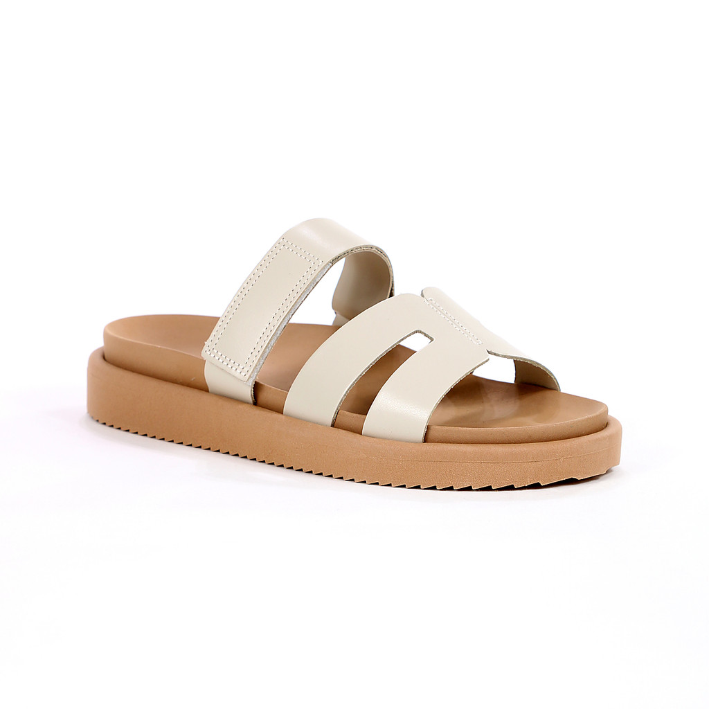 Sandália Anacapri Papete Tira H May Nut Off White - Feminino