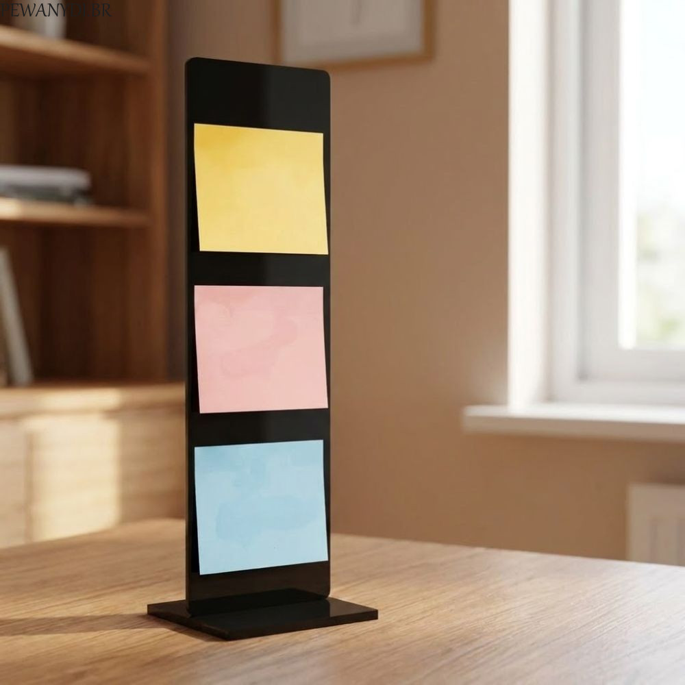 Placa De Notas De Mesa Acrílica PEWANYDI , Exibição Lembrete Lateral De Monitor Vertical , Planejador Diário De Escritór