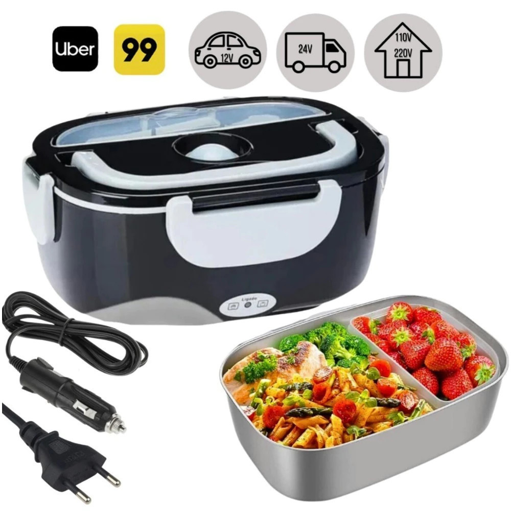 Marmita Elétrica Veicular Tomada Bivolt 110V/220V E 12V/24V  Marmita Térmica Para Comida
