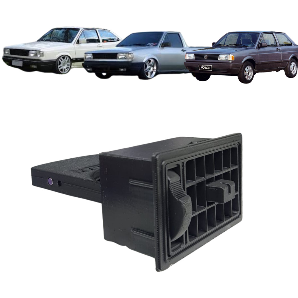 Difusor de Ar Com Porta Copos Lata VW Quadrado Gol Saveiro Voyage Parati G1 Encaixe Fácil Substituto