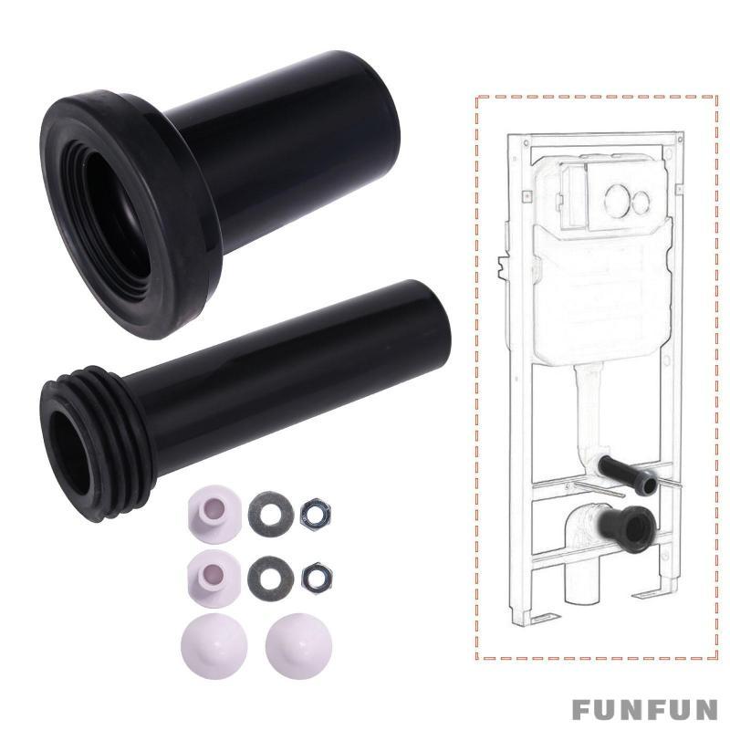 [Funfun] Conjunto De Conector De Tanque De Vaso Sanitário Pendurado Na Parede Com Parafusos Acessórios Profissionais Par