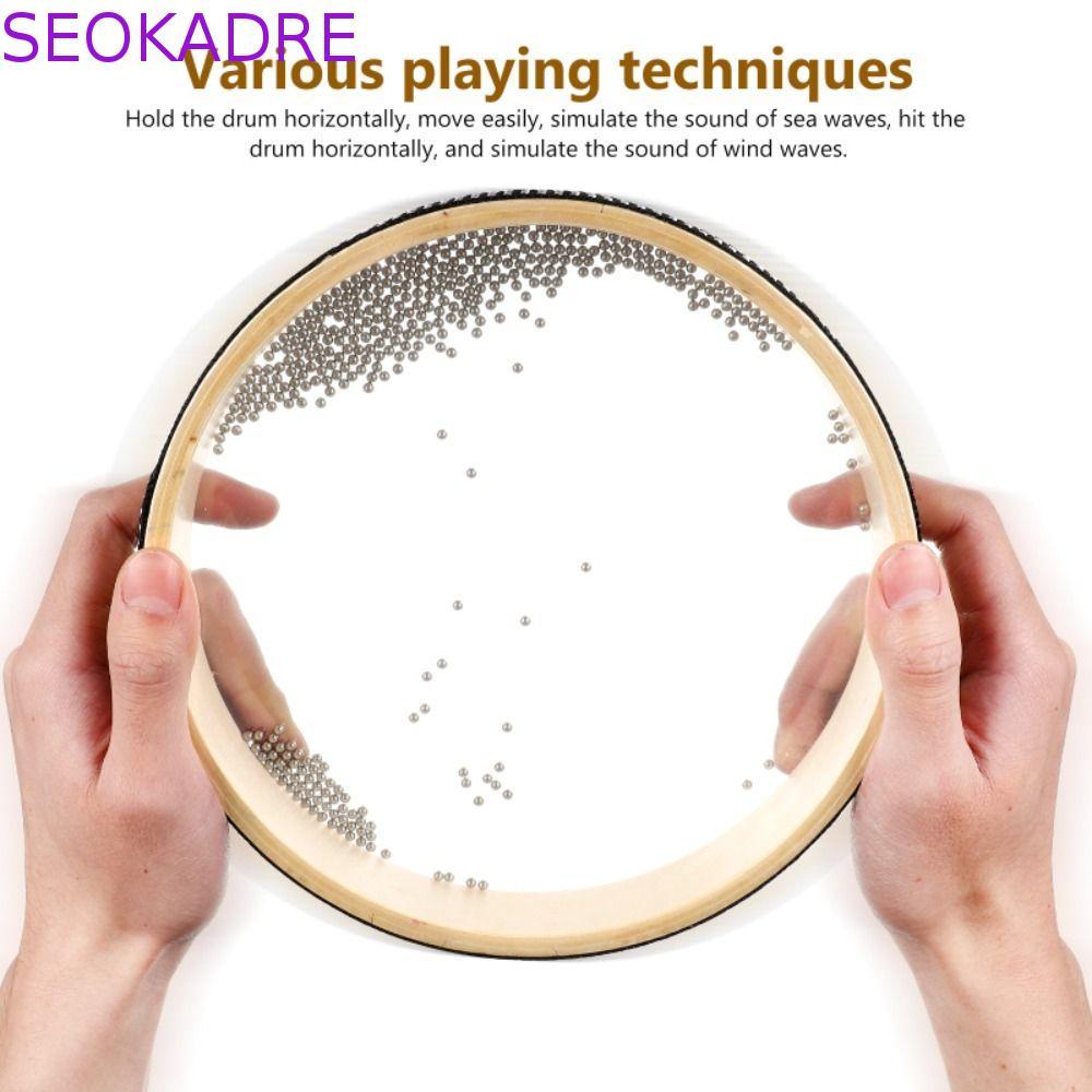 SEOKADRE Ocean Drum , Dupla Face O Som Do Tambor Sea Wave , Músicas Populares De Mão Transparente