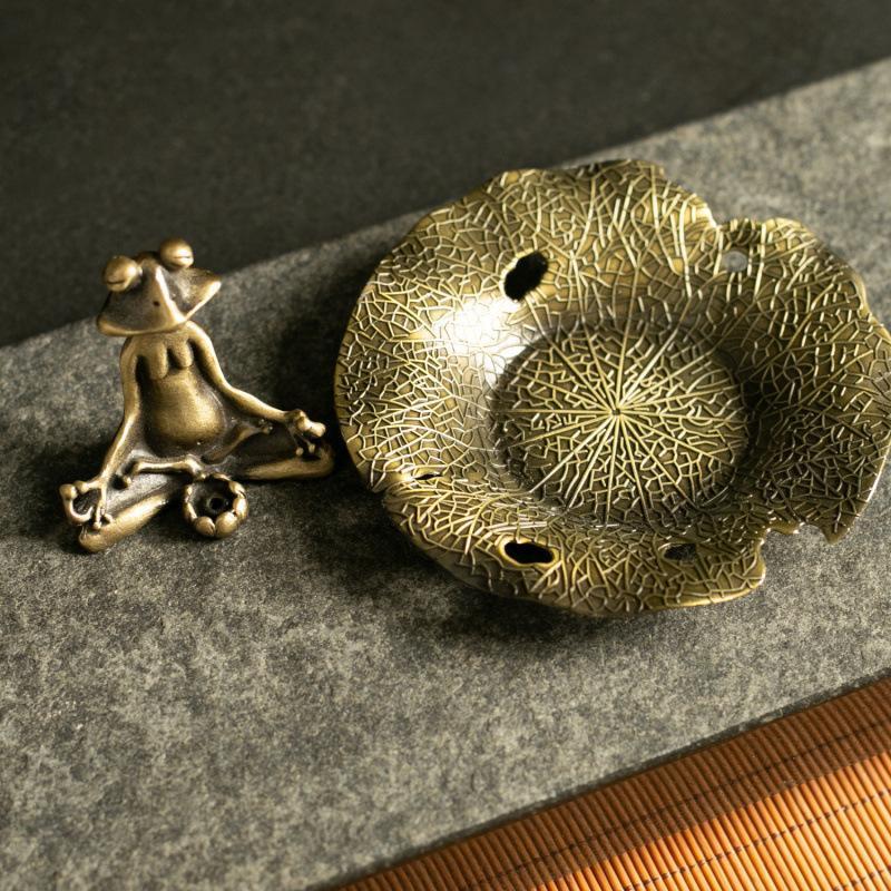 Suporte De Incenso Vintage Zen Sapo , 1 Peça , Queimador De Liga Sti , Decoração De Casa , Bandeja De Aromaterapia Para