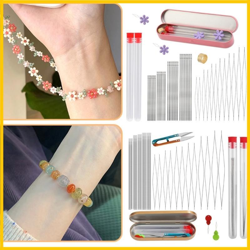 1 Conjunto Para Miçangas, Pinças Longas E, Tesoura Agulha