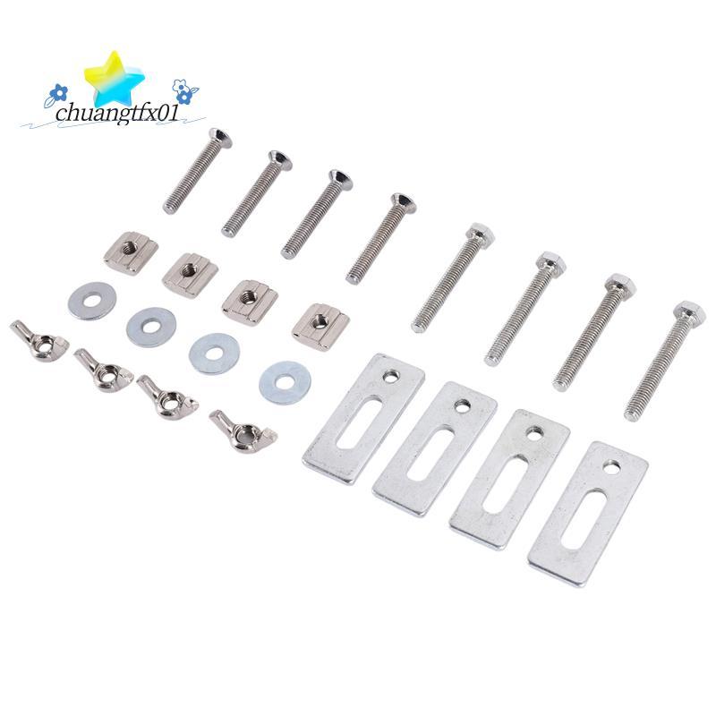 [Promover C] 4Pcs T-Track Mini Hold Down Clamp Kit Com Máquina De Ferro Gravação Placa Braçadeira Fixação Para Cnc