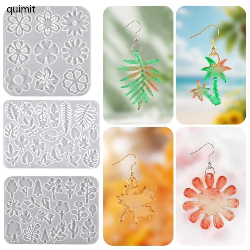 QUIM Folha Pétala Rosa Molde Silicone Resina Artesanato Jóias Acessórios Ferramenta