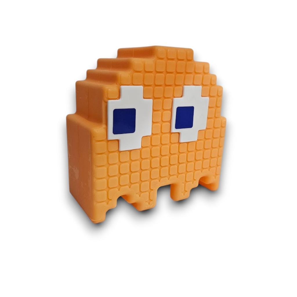Luminária Arcade Clyde Laranja Pac-Man para Quarto Gamer