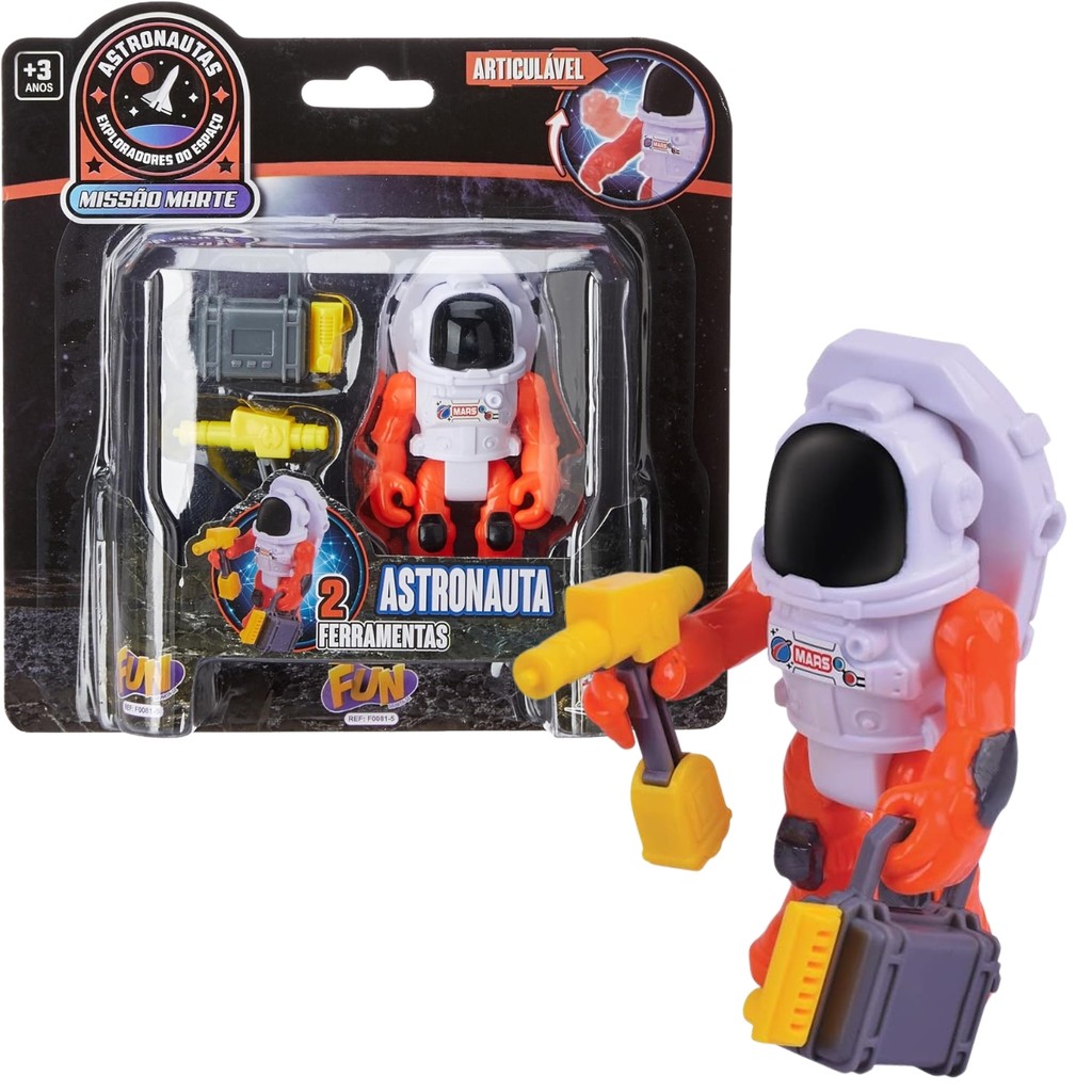 Fun Robô Astronauta Missão Marte Brinquedo Espacial Infantil Articulado Colecionável F0081-5