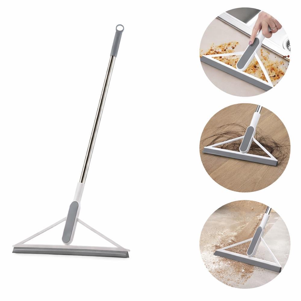 RODO SILICONE VASSOURA MAGICA MOP MULTIUSO CABO INOX JANELA VIDROS PISOS BALCAO BOX PUXA AGUA FOLHA PELOS