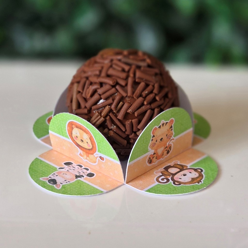 100 Forminhas para doces de 3cm SAFARI BABY festa infantis lembrancinhas de aniversario mimo decoração personalizados