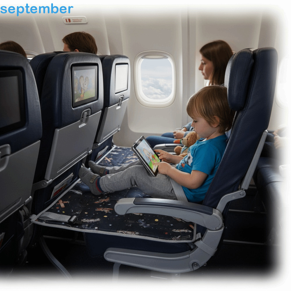 SEPTEMBERB Cama Infantil Para Apoio Os Pés , Descanso Pernas , Estilo Rede , De Avião Viagem De Bebê , Portátil