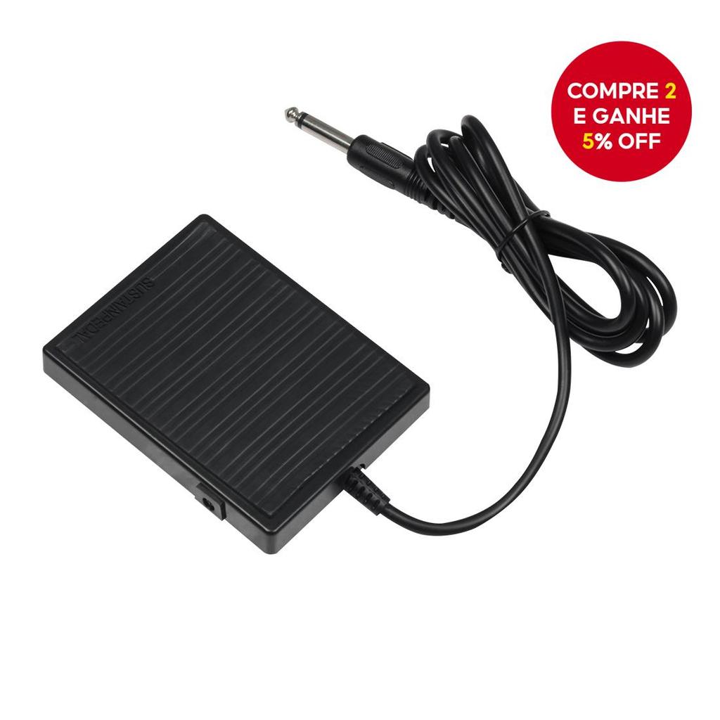 Pedal de Sustentação para Teclado de Piano Eletrônico Rolands Preto em ABS Acessórios para Instrumentos Musicais