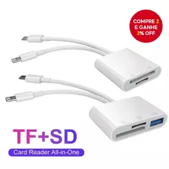 Leitor de Cartões Tipo C para TF & SD 2 em 2