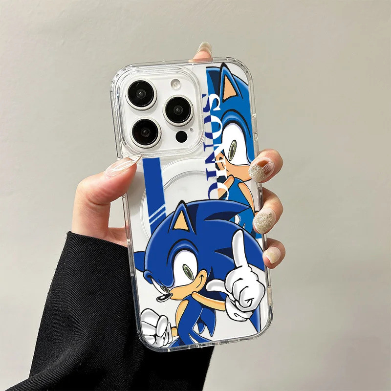 Jogo Sonic Caso Magnético Para Samsung Galaxy S25 Edge S24 S23 S22 S21 Ultra Plus FE A56 A55 A54 A36 A35 A26 A16 A15 Cap