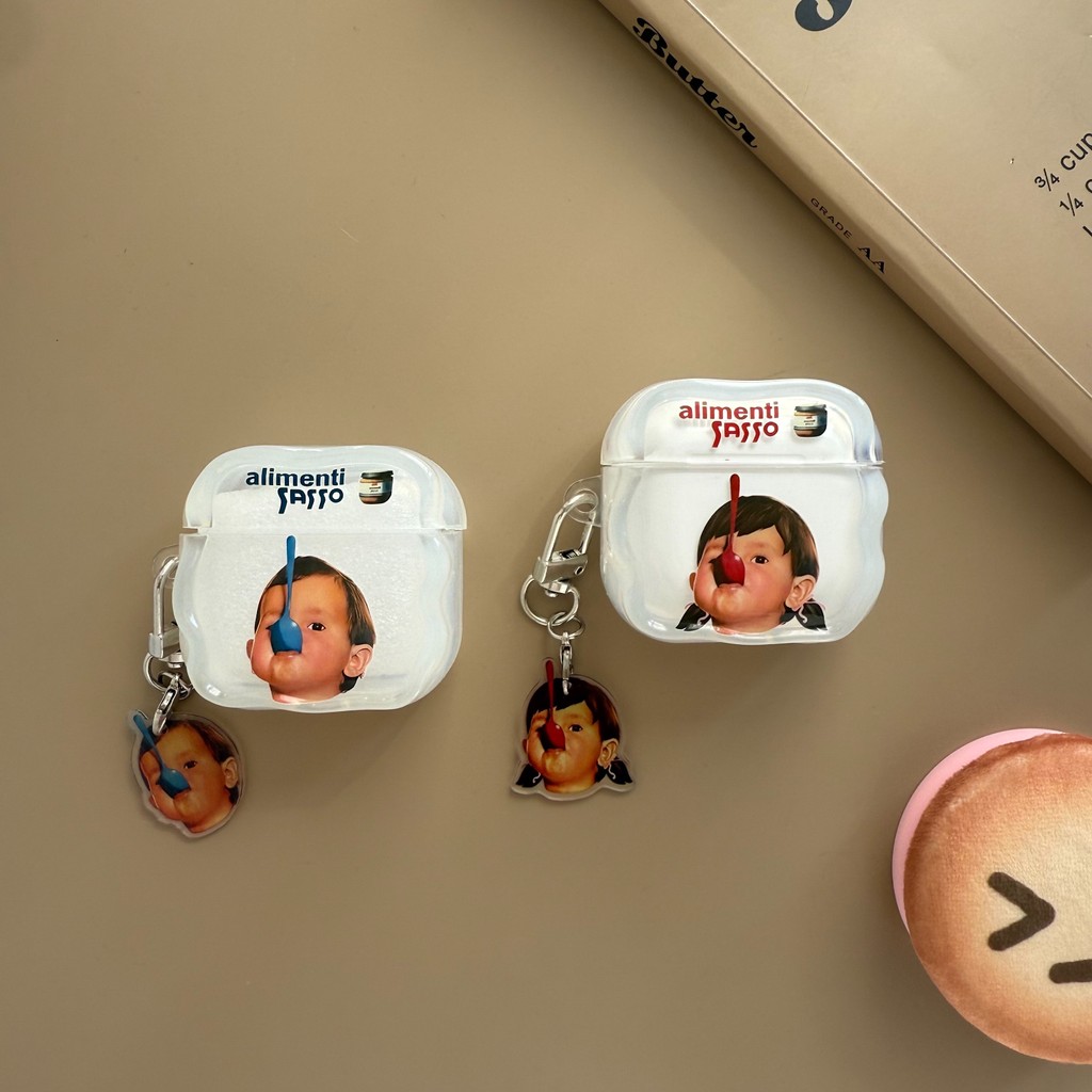 Capa ins Para AirPods , Protetora Fone De Ouvido Apple , Corrente Fofa De Desenho Animado Adequada 4 1/2 Pro/2 3 Antider