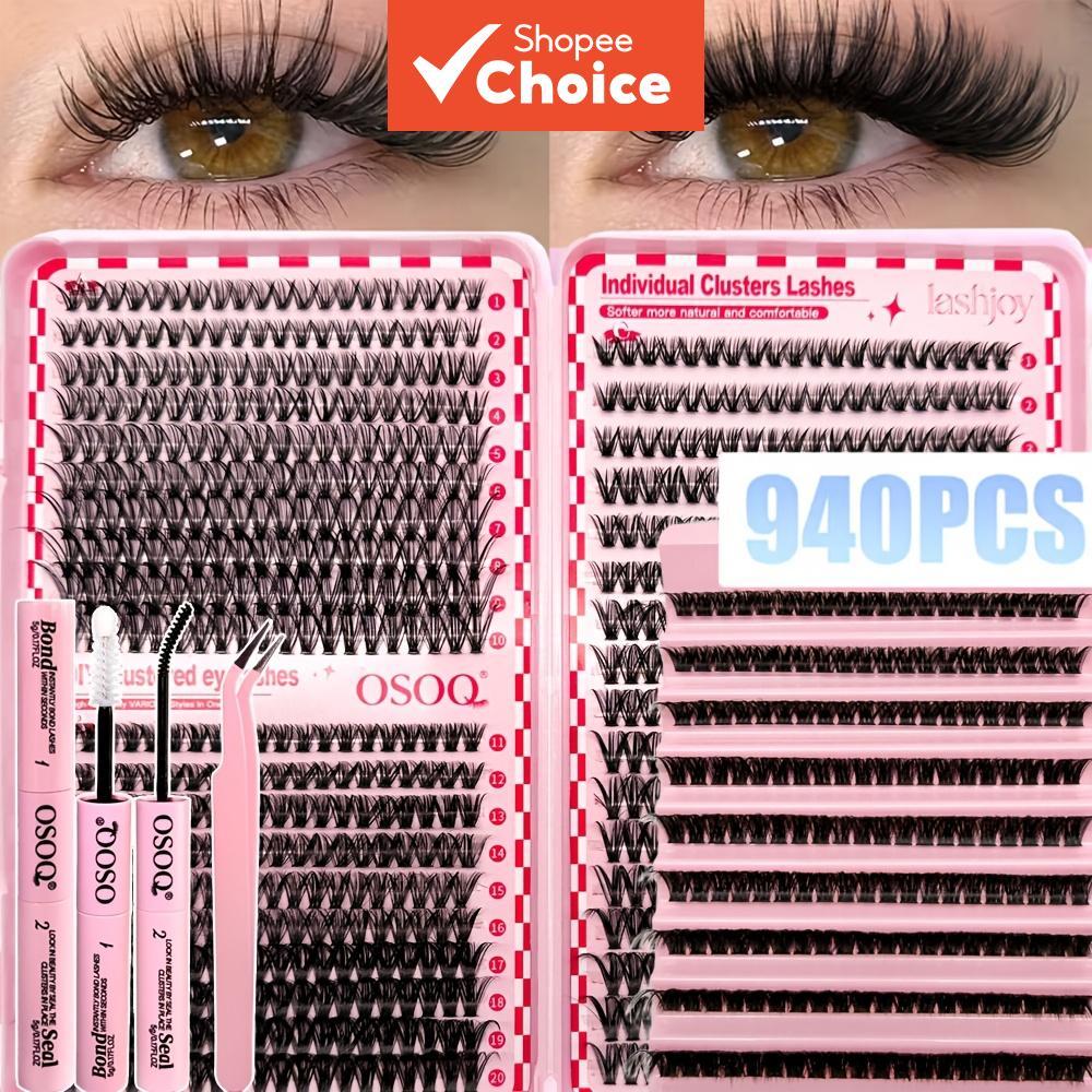 Extensões De Cílios DIY Mais Vendidas No Brasil 940 Singles-Aparência De Penas Naturais , Reutilizáveis , Cola , Vedação