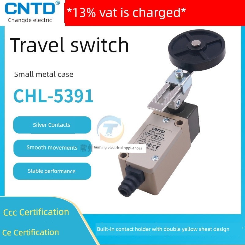 CNTD Changde Limit Stroke Switch Micro-Action CHL-591 com rolo grande ajustável braço giratório redefinição tipo 1 abert