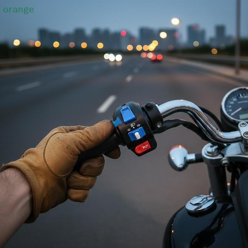 [Laranja] Gy6 50cc 125cc Botão De Sinal De Buzina De Motocicleta Ergonômico Fácil Ajuste Para Pilotos De Scooter E Segur