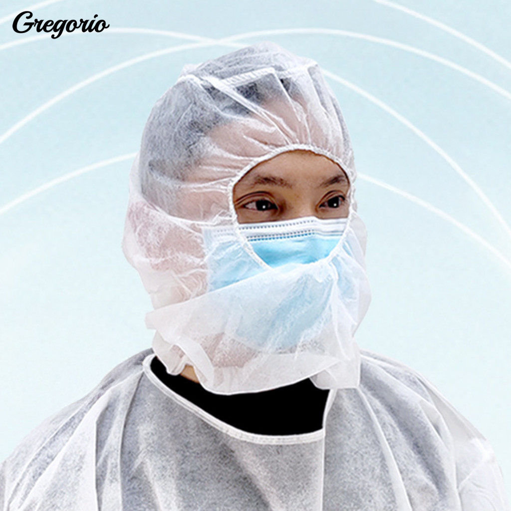 Breathable Head Cover 5/10/15 Pcs Disposable Beard Hair Net Full Face Hood Cap Unisex Non-woven Hairnet for Food Service