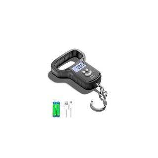 Mini balança eletrônica portátil 25kg, balança de compras precisa portátil, chaveiro doméstico, escala de mola, gancho, 