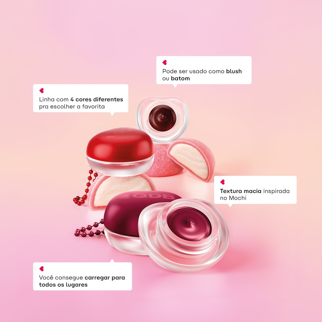 Quem Disse, Berenice? Mochi Blur Batom Blush Rosa 3,5g