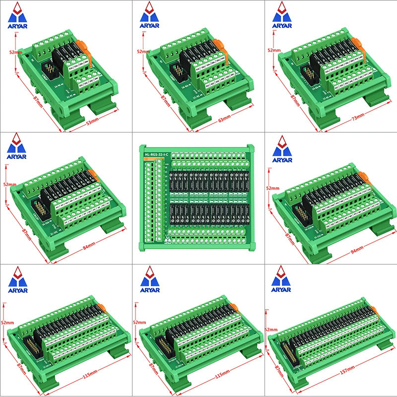Montagem Em Trilho DIN Fino DC5V 12V 24V SPST-NO 5A Módulo De Relé De Potência PLC Placa De Driver Amplificadora De Saíd