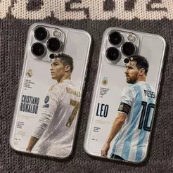 Capa protetora transparente para Redmi Note 14 Pro 13 12 11 14C 13C 12C 10C POCO X7X6 C75C65 Padrão de futebol esportivo