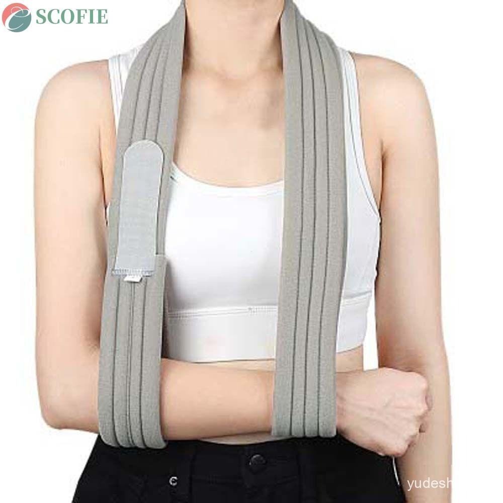SCOFIE Antebraço Braço Estilingue Lesão Ombro Esportes Pulseira Almofada Ajustável Entorse Ortopédica Cotovelo Suporte C
