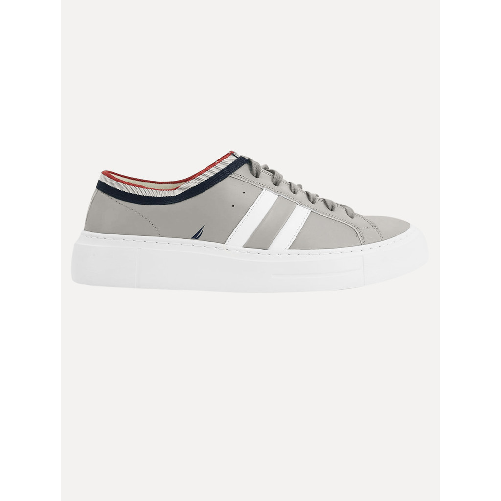 Tênis Nautica Masculino Firenze Listrado Cinza