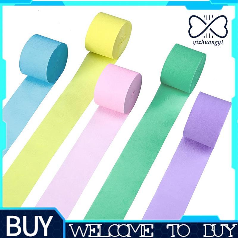 10 Rolos Pastel Arco-Íris Crepe Papel Streamers Festa De Aniversário Decoração Para Festival De Casamento Ornamento Supr