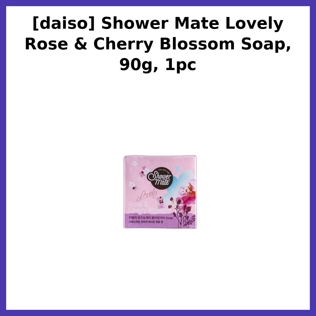 [daiso] Sabonete Shower Mate Lovely Rose & Cherry Blossom , 90g , 1 Unidade/Coreano/Aroma Floral Da raumday