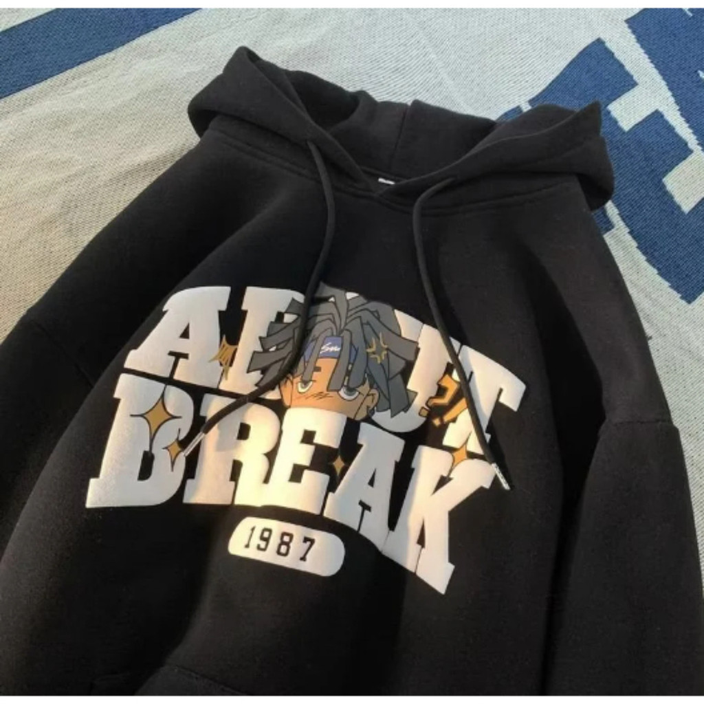 Moletom Masculino Blusa De Frio Streetwear Oversized Unissex Estilosa E Confortável Hip Hop 1987 Break