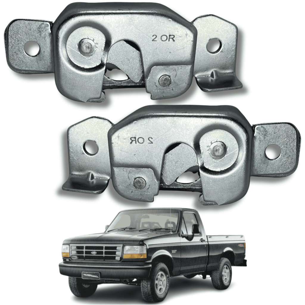 Par Fechadura Trava Lateral Le Ld Da Tampa Traseira Caçamba Ford F-1000 1990 1991 1992 1993 1994 1995 1996 1997 1998