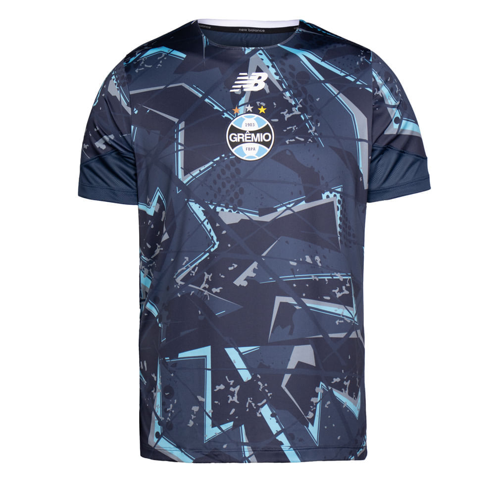 Camiseta Masculina New Balance Grêmio Pré Jogo 2026 Marinho