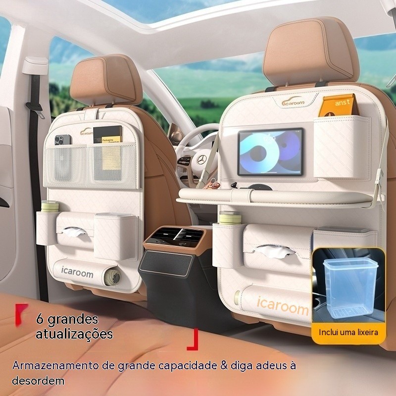 Bolsa de armazenamento suspensa para encosto de banco de carro, mesa para banco traseiro, rack de armazenamento para ban