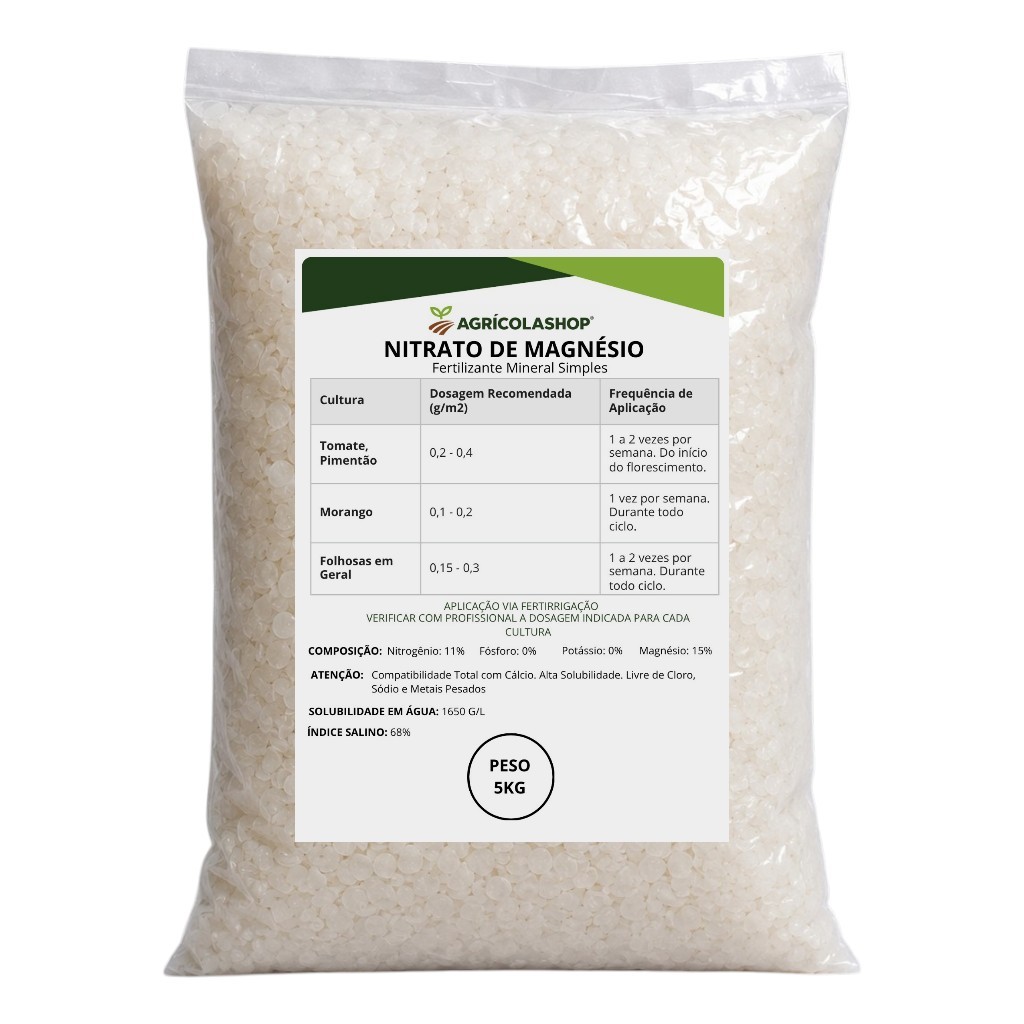Fertilizante Dripsol Nitrato de Magnésio 5kg – Essencial no Crescimento com Plantas Mais Saudáveis