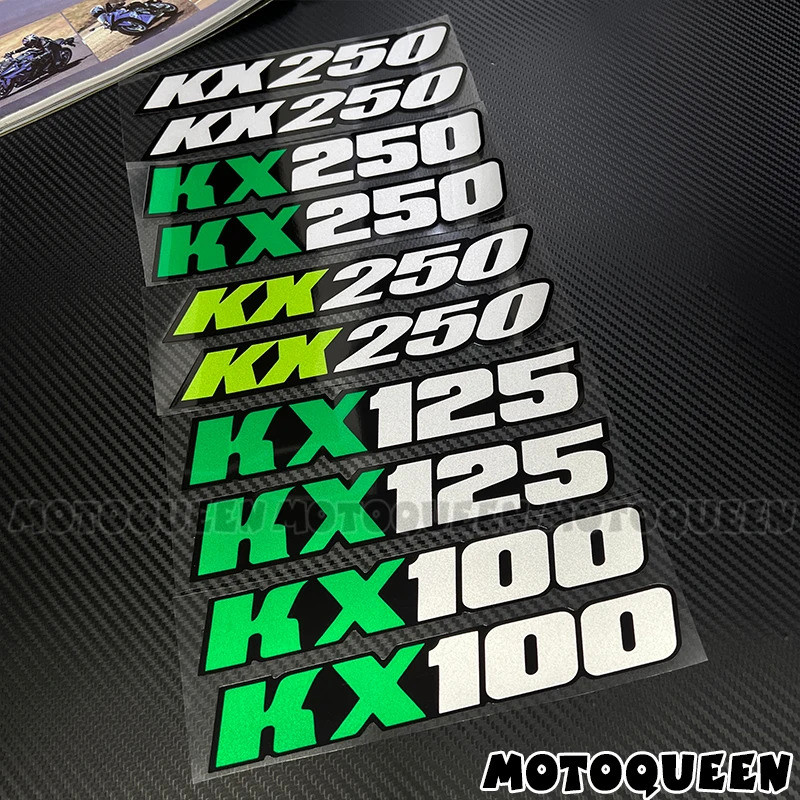 Para Kawasaki KX 100 125 250 KX100 KX125 KX250 Adesivo Jantes Da Roda Motocicleta Almofada Do Tanque De Combustível Lado