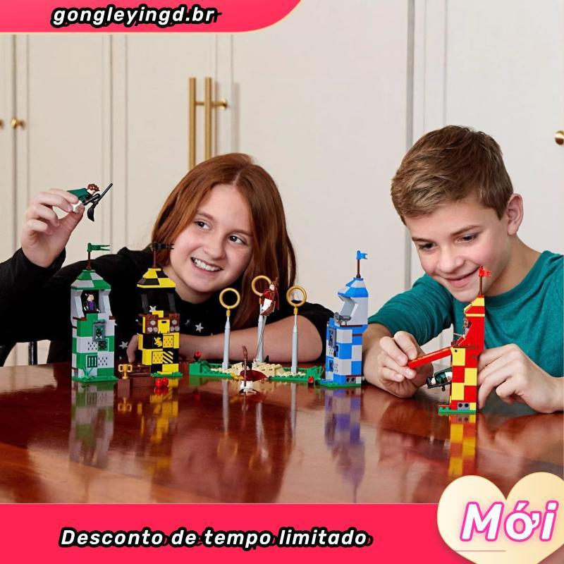 Novo modelo de bloco de construção da partida de quadribol de Lego Harry Potter para brinquedos infantis para o Natal