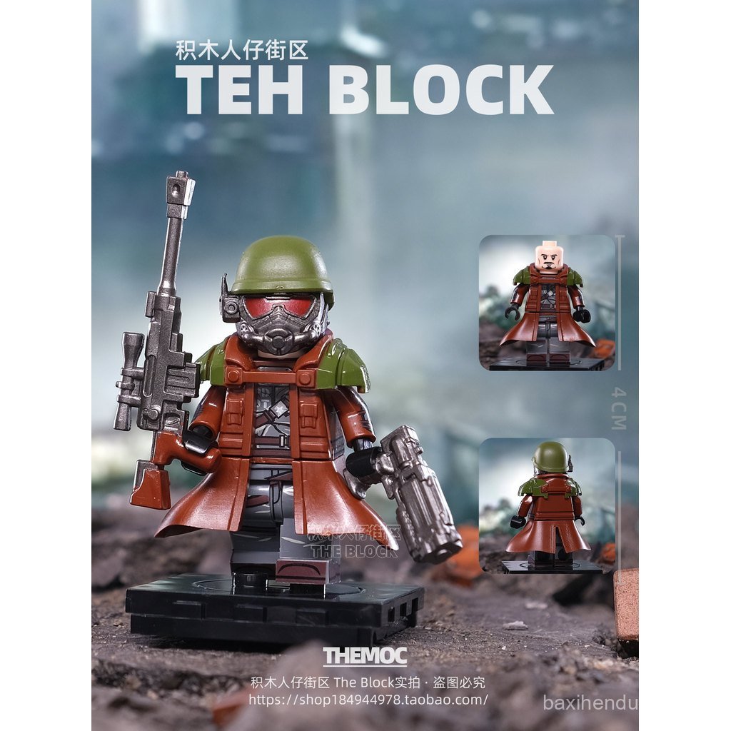 Novo brinquedo de montagem de minifiguras de blocos de construção da série militar Radiation Elite NCR Ranger Forças Esp