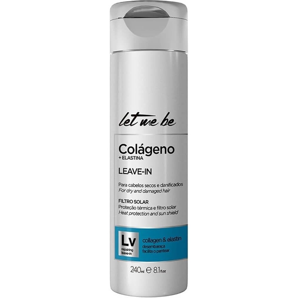 Leave-in Let Me Be Colágeno e Elastina 240ml Proteção térmica e filtro solar