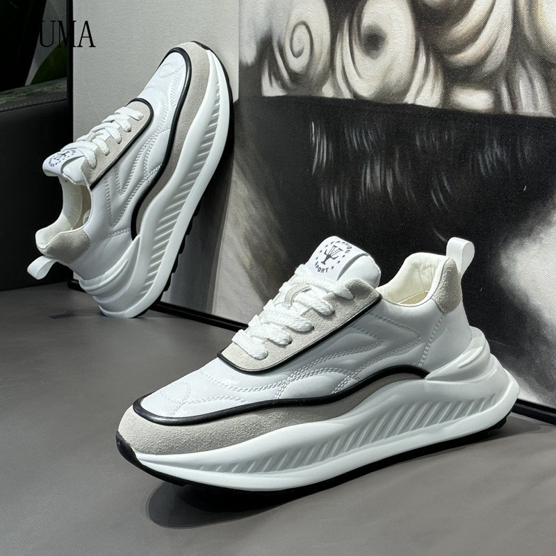 Moda masculina, tênis de couro de alto valor, moda, esportes, tênis casuais estilo "dad shoes", RH587 masculino