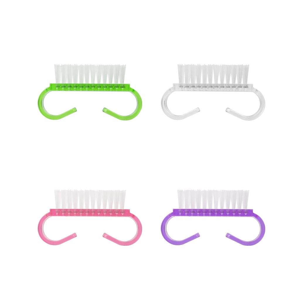 Handle Grip Nail Brush, Hand Fingernail Brush Cleaner Scrubbing Kit Pedicure for Toes and Nails Men Women (Muticolored C