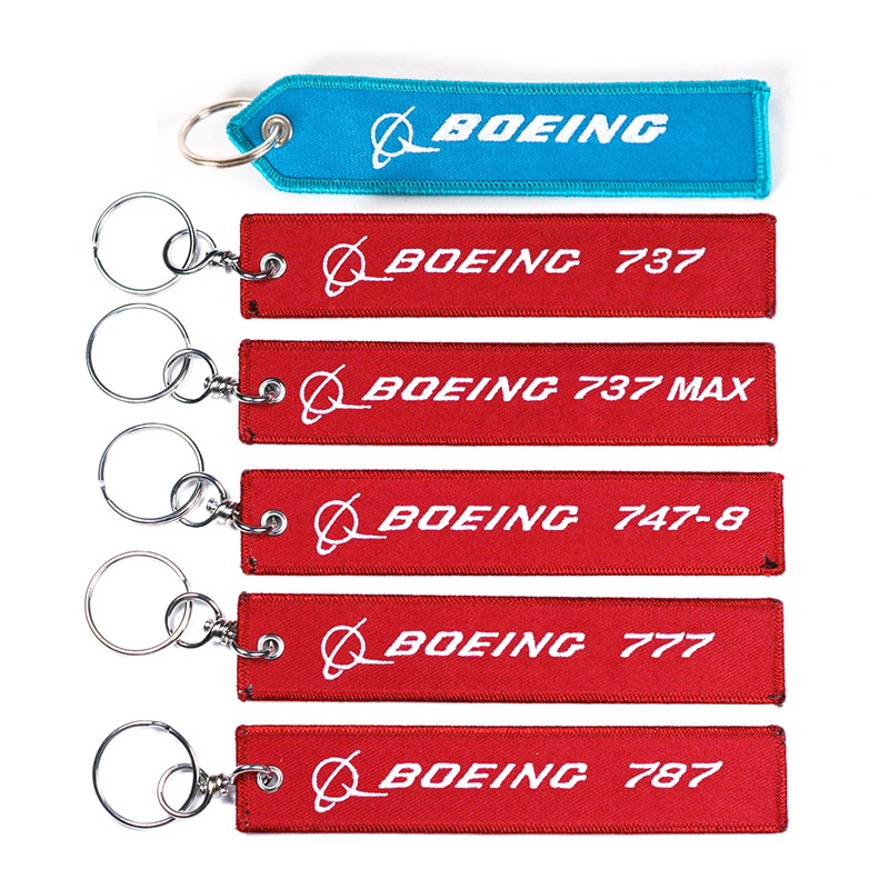 Nova versão BOEING BOEING Todos os modelos Avião 787 Chaveiro bordado Chaveiro de carro Ornamentos de companhia aérea Ci