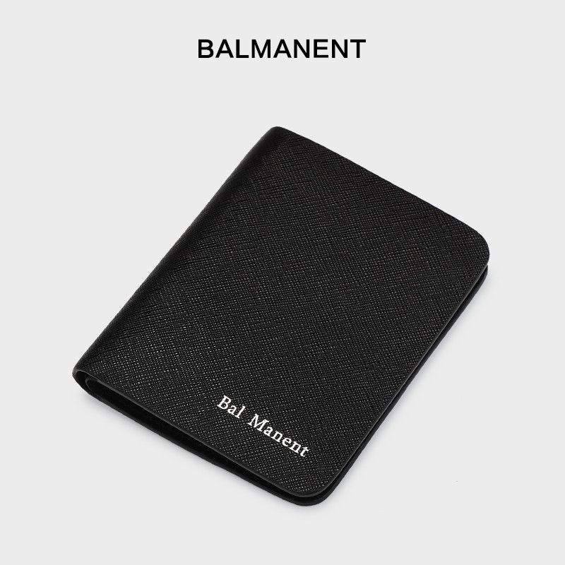 Bamart versão coreana simples moda Ultra-fino couro genuíno Casual curto carteira masculina carteira na moda