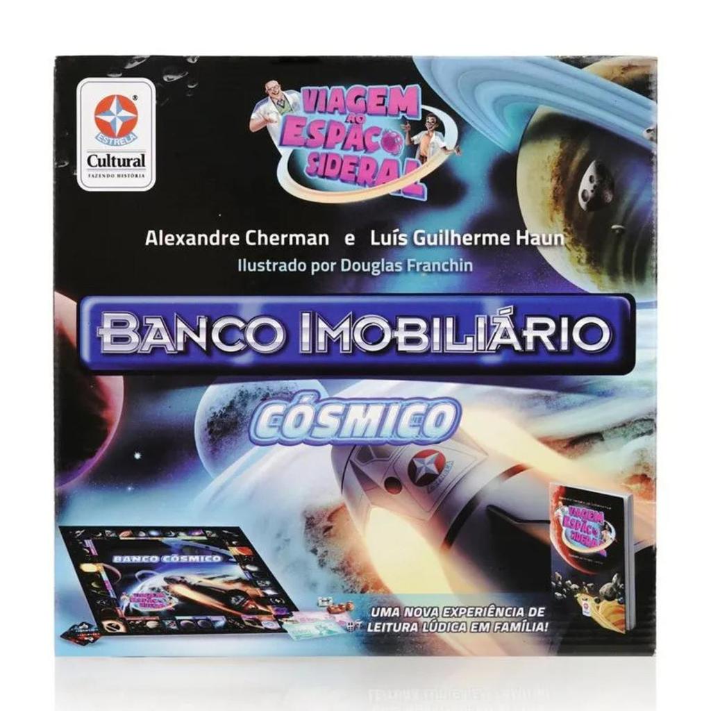 Banco Imobiliário - Cósmico + Livro Viagem Ao Espaço Sideral