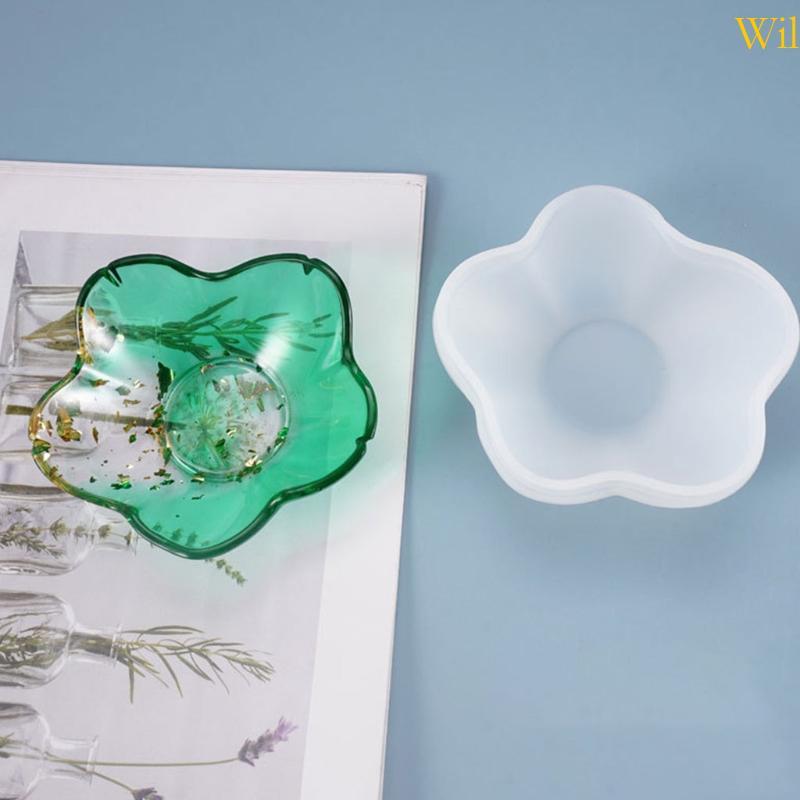 Wil Forma Prato Doces Resina Molde Ornamentos Mesa Fundição Silicone Jantar Epóxi Mol