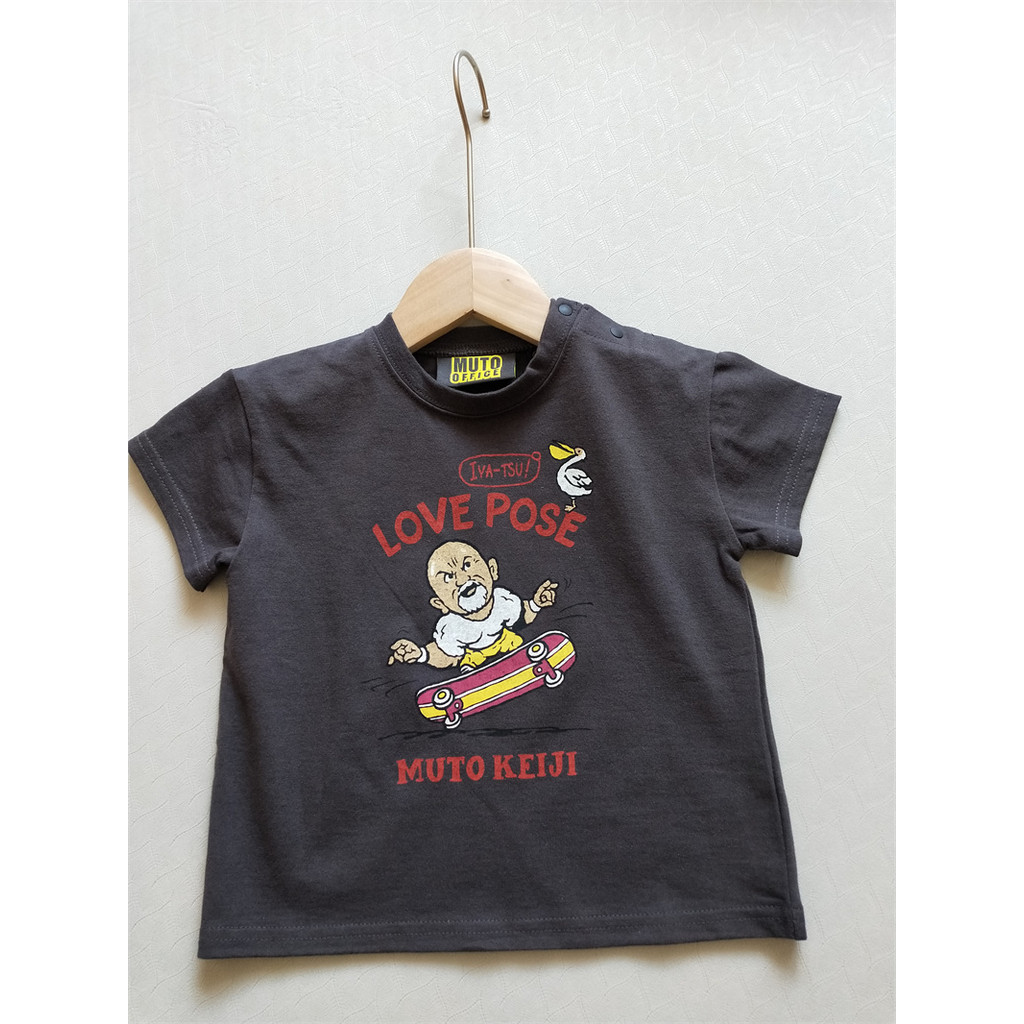 Meninos meninas camisetas crianças japonês puro algodão de manga curta em torno do pescoço meninos camisetas pequeno méd