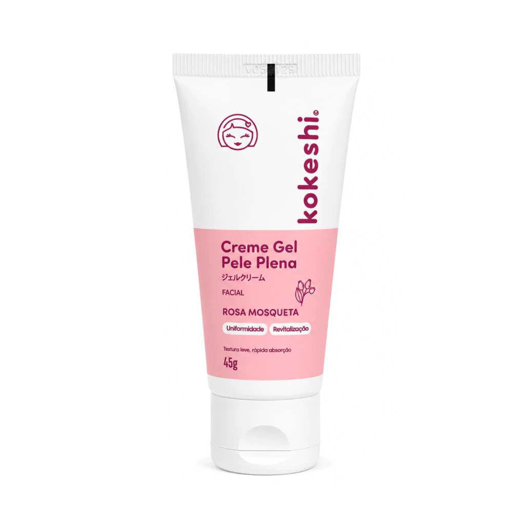 Creme Gel Facial Pele Plena Kokeshi Anti-envelhecimento 45g