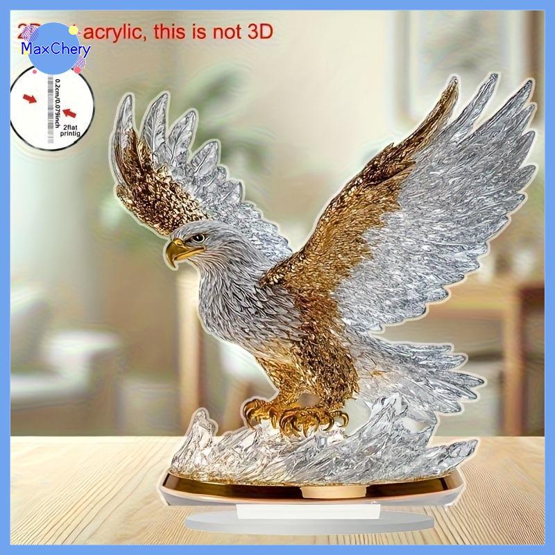 MCHY > 1 Peça Nova Águia Batendo 2D Decoração De Mesa Moderna Estatueta De Vaso De Animal Acrílico Ornamento Plano Para
